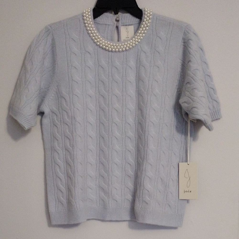 Joie Soft Blue Cable Knit Sweater
